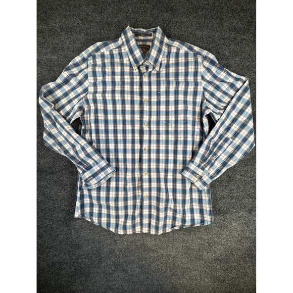 Eddie Bauer Other - Eddie Bauer Mens Medium Classic Fit Blue Plaid Long Sleeve Button Down Shirt